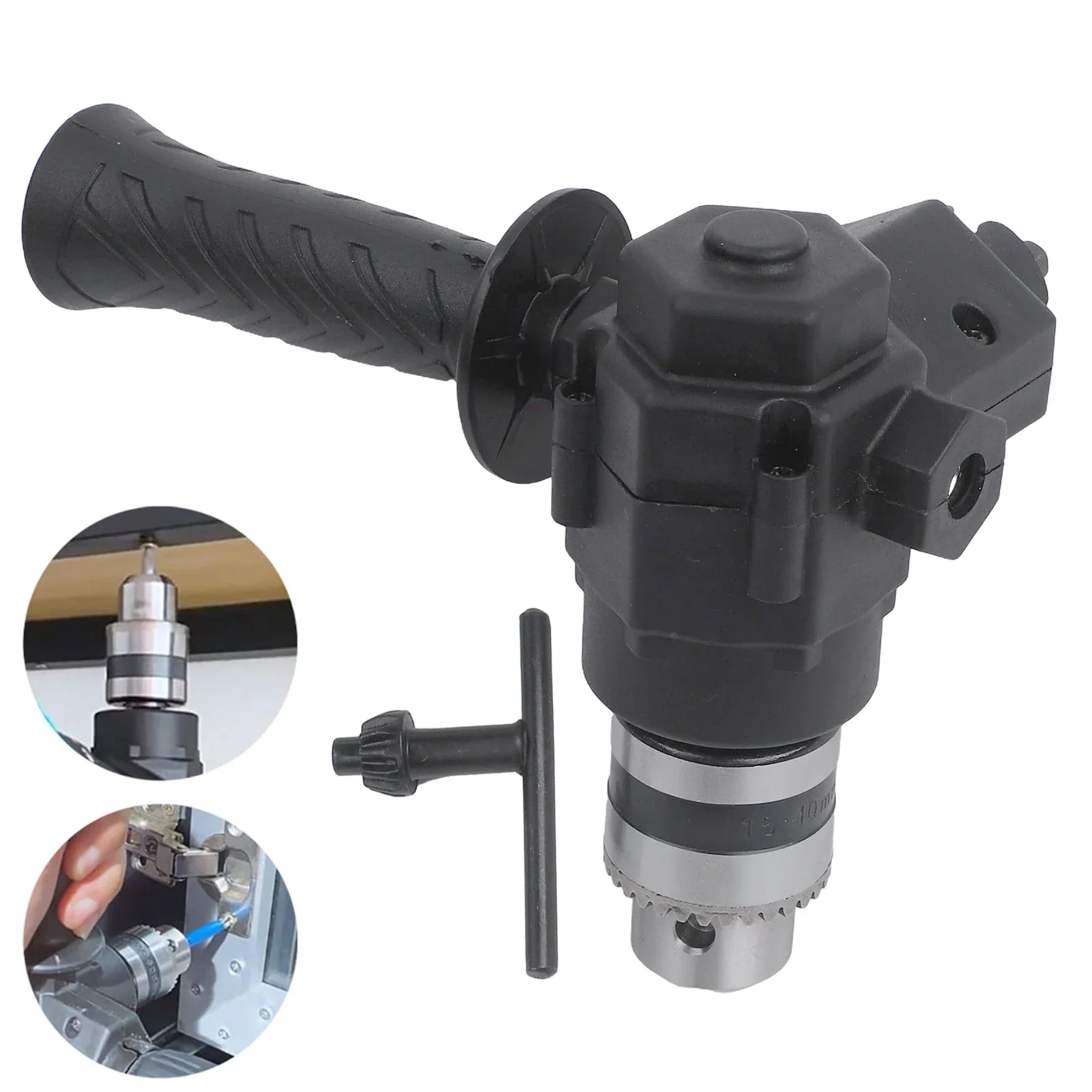 

90Degree Three Jaw Chuck Corner Drill Adapter Right Angle Bend Extension Chuck Drill Adapter Right Angle Converter Accessory