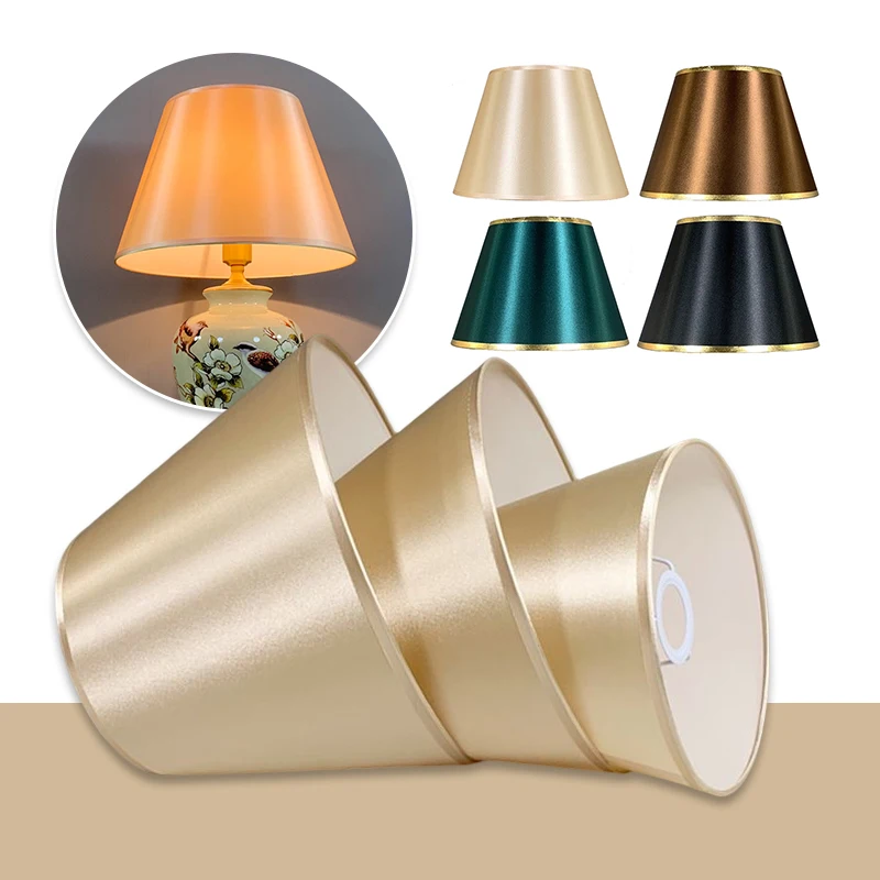 Home Simple Decorative Lampshade Fabric Lampshade Cloth Lamp Shades E27 Screw Chandelier Wall Lamp Dust-Proof Covers