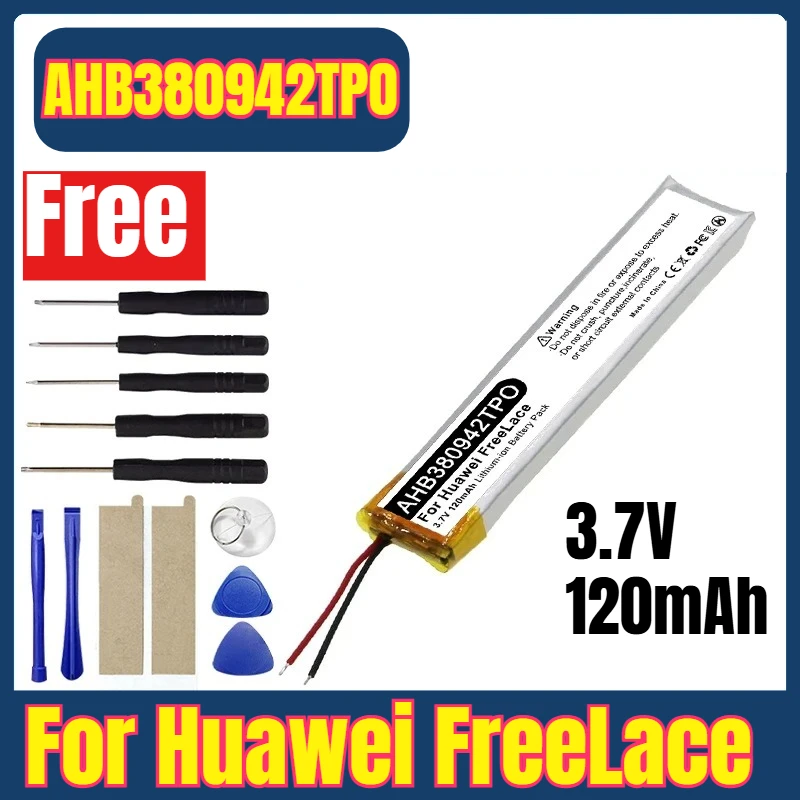 

3.7V 120mAh AHB380942TPO Wireless Headset Battery for Huawei FreeLace + Free Tools