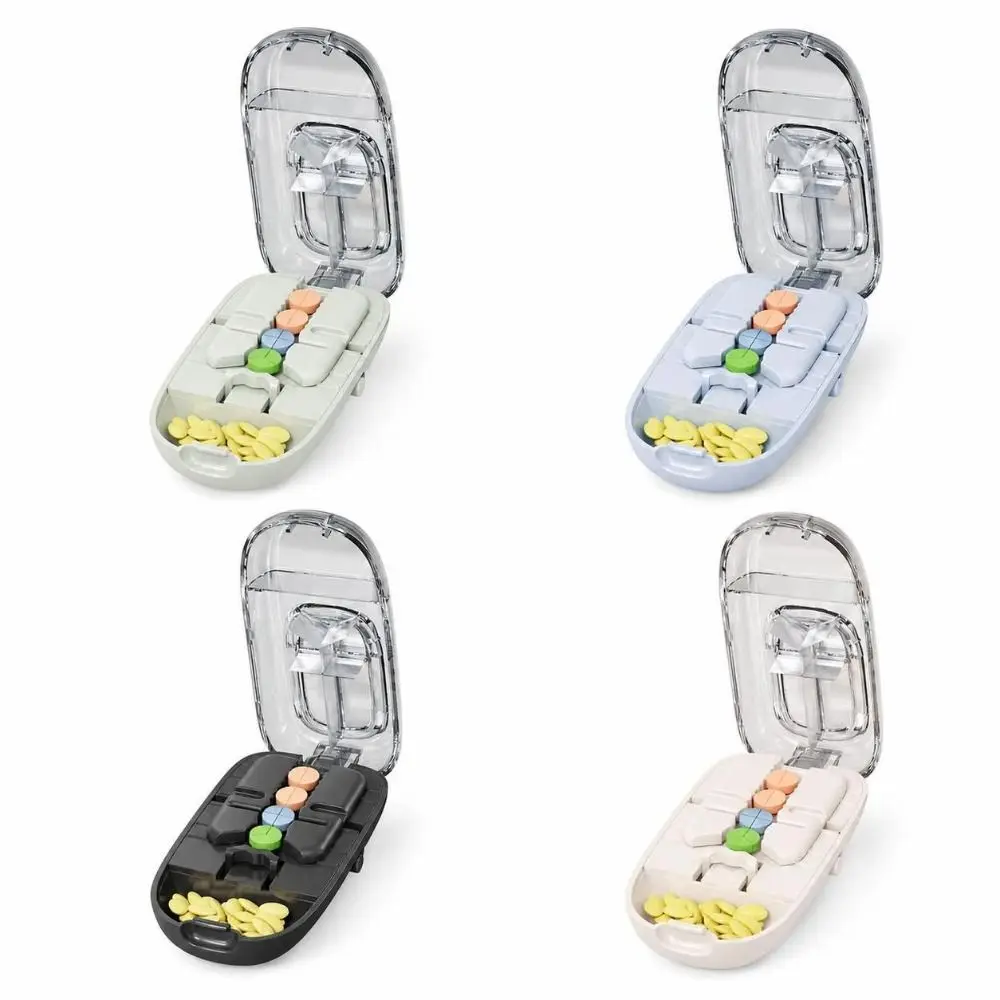 2/3/4 Parts Pill Cutter Dustproof Visible Quartering Pill Divider Precise Adjustable Crusher Divider for Small or Large Pills