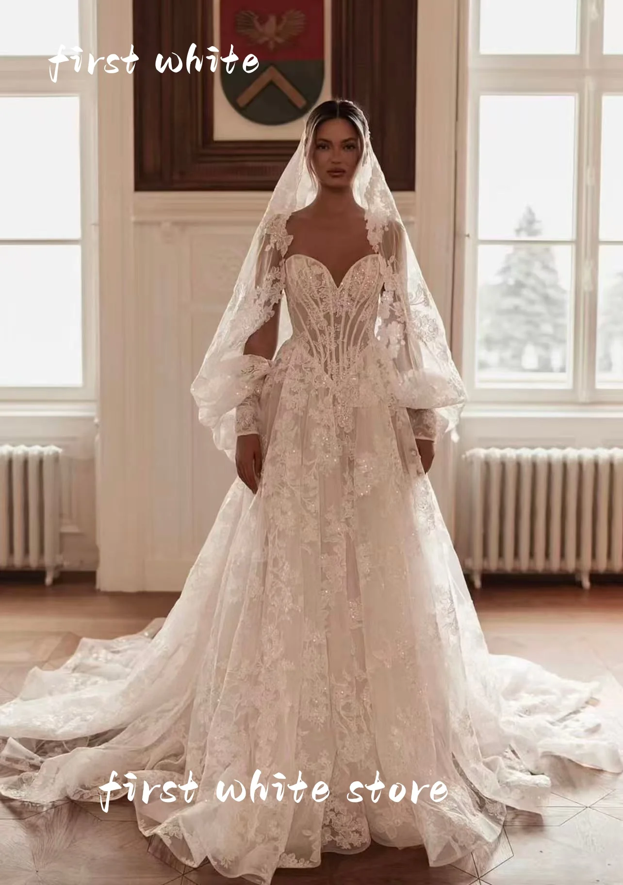 Customized Off The Shoulder Sexy A-Line Wedding Dresses Lace Vestido De Novia For Women Elegant Robe De Mariee