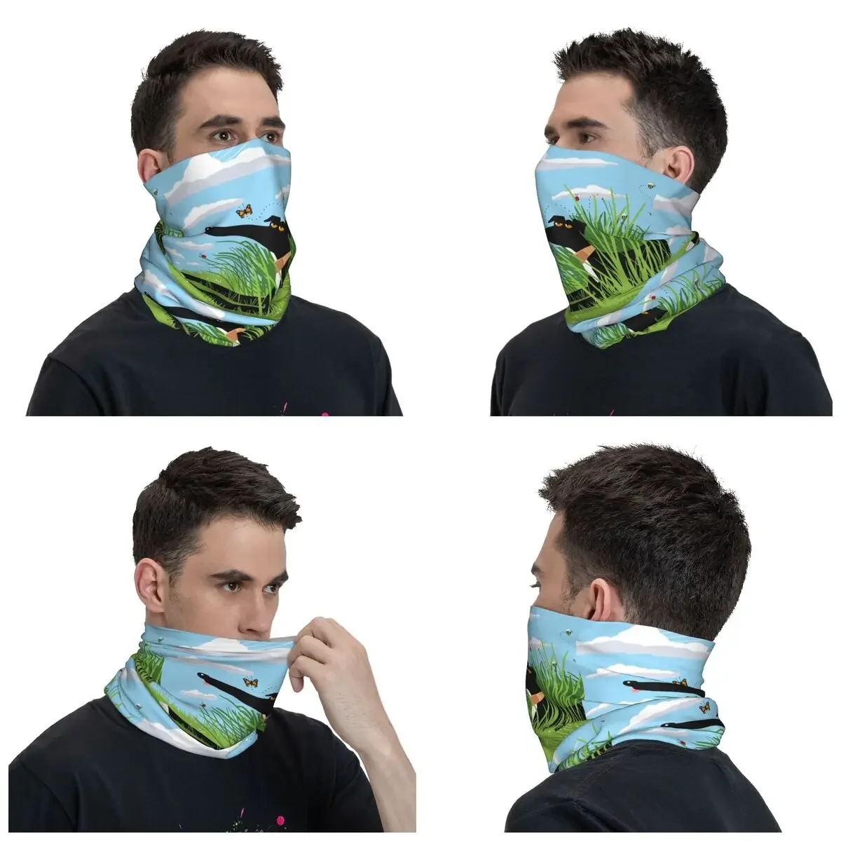 Greyhound Whippet Dog Winter Headband Neck Warmer Women Ski Cycling Tube Scarf Cartoon Sighthound Pattern Face Bandana Gaiter