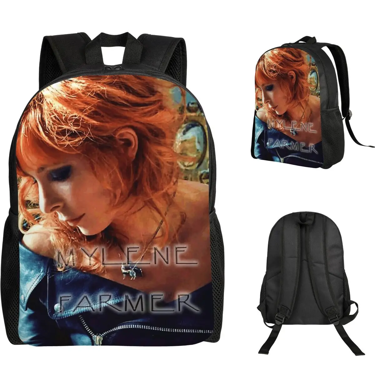 

Mylene Farmer French Singer Backpack Student Boys Girls BookBag School Bag Computer Shoulder Bags