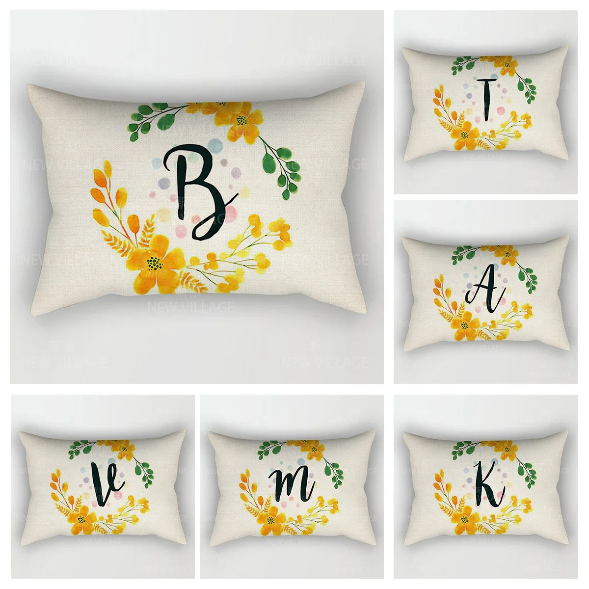 Home Decor 26 Letter Alphabet Pillowcase autumn decoration pillow cushion cover decorations throw pillow covers30*50 40x60 50*70