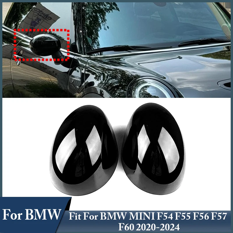 

Car Accessories 2Pcs Reverse Mirror Covers For BMW MINI F54 F55 F56 F57 F60 2020 2021 2022 2023 2024 #51169881533, 51169881534