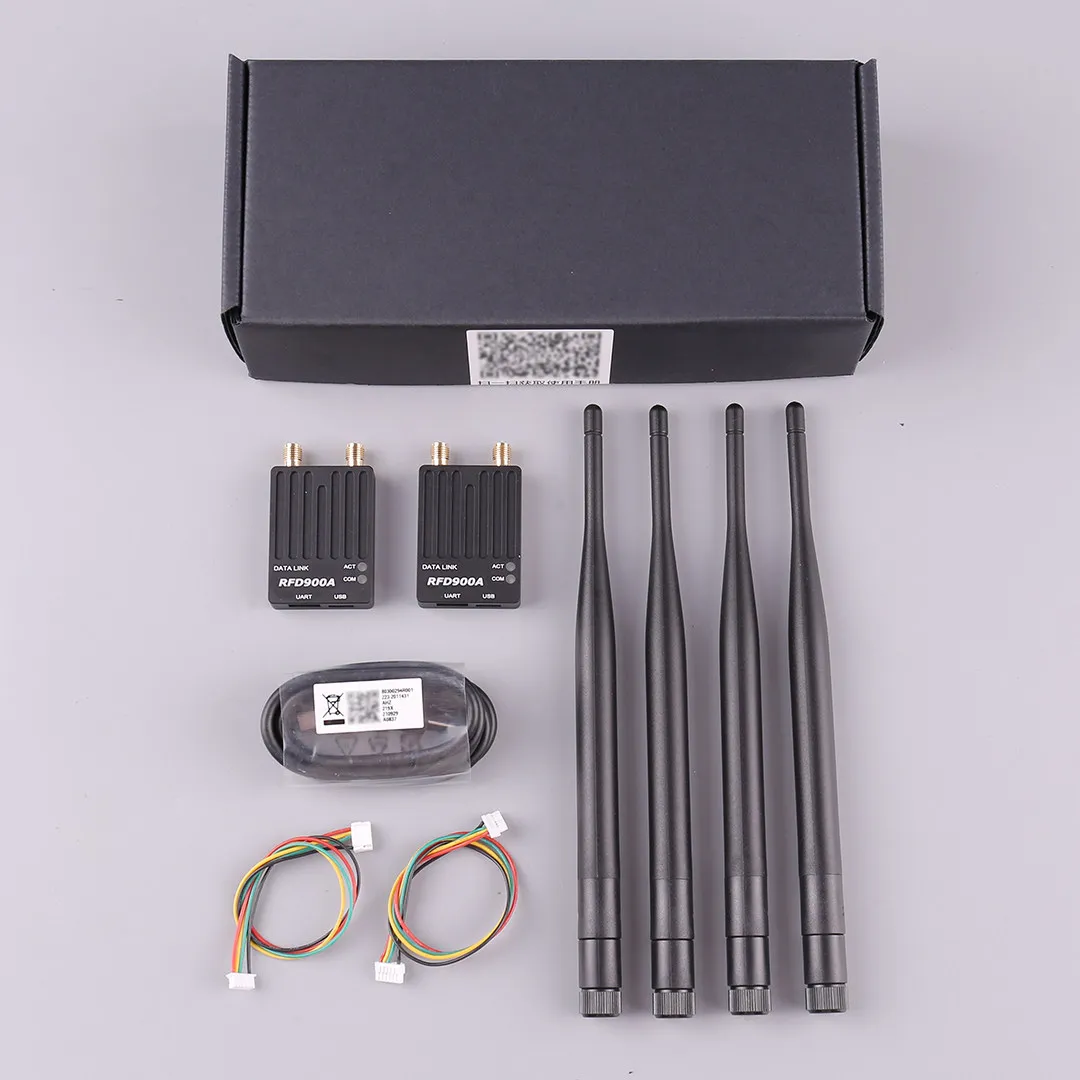 Wireless Data Transmission Module Metal Cased RFD900A Data Link Radio for Long Distance UAV Telemetry Low Latency