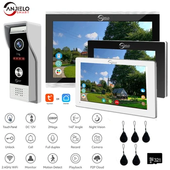 Video intercom Smart TUYA Home 2MP 7/10 inch Touch Screen Wifi Video Doorbell 32G Card Rceord Kit Motion Detection videoportero