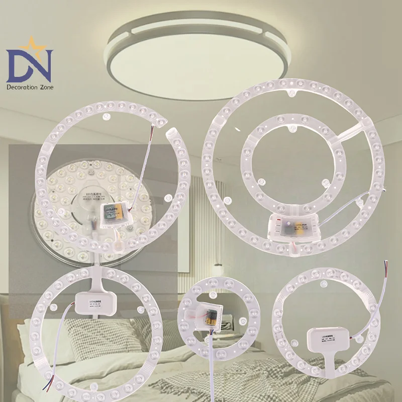 Premium 12W/18W/24W/36W/48W LED Panel Light Replacement Module Set for Wall Lamps and Ceiling Fans, 220V, Round Panel.