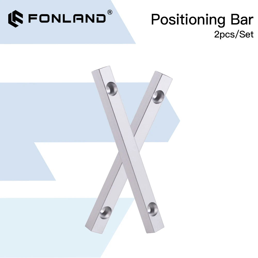 Fonland Worktable Positioning Bar 2pcs 125*12mm Fixing Strip with 4 Screw for Fiber & Co2 Marking Engraving Machine