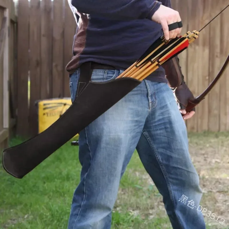 Larp medieval couro do plutônio hip quiver seta coldre para celta viking cavaleiro caçador sca cavalo tiro com arco cosplay acessório