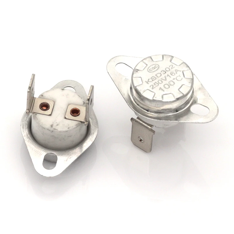 Normally open KSD302 16A 250V 40-180 Degree Ceramic KSD301 Normally Closed Temperature Switch Thermostat 45 55 60 65 70 75 80 85