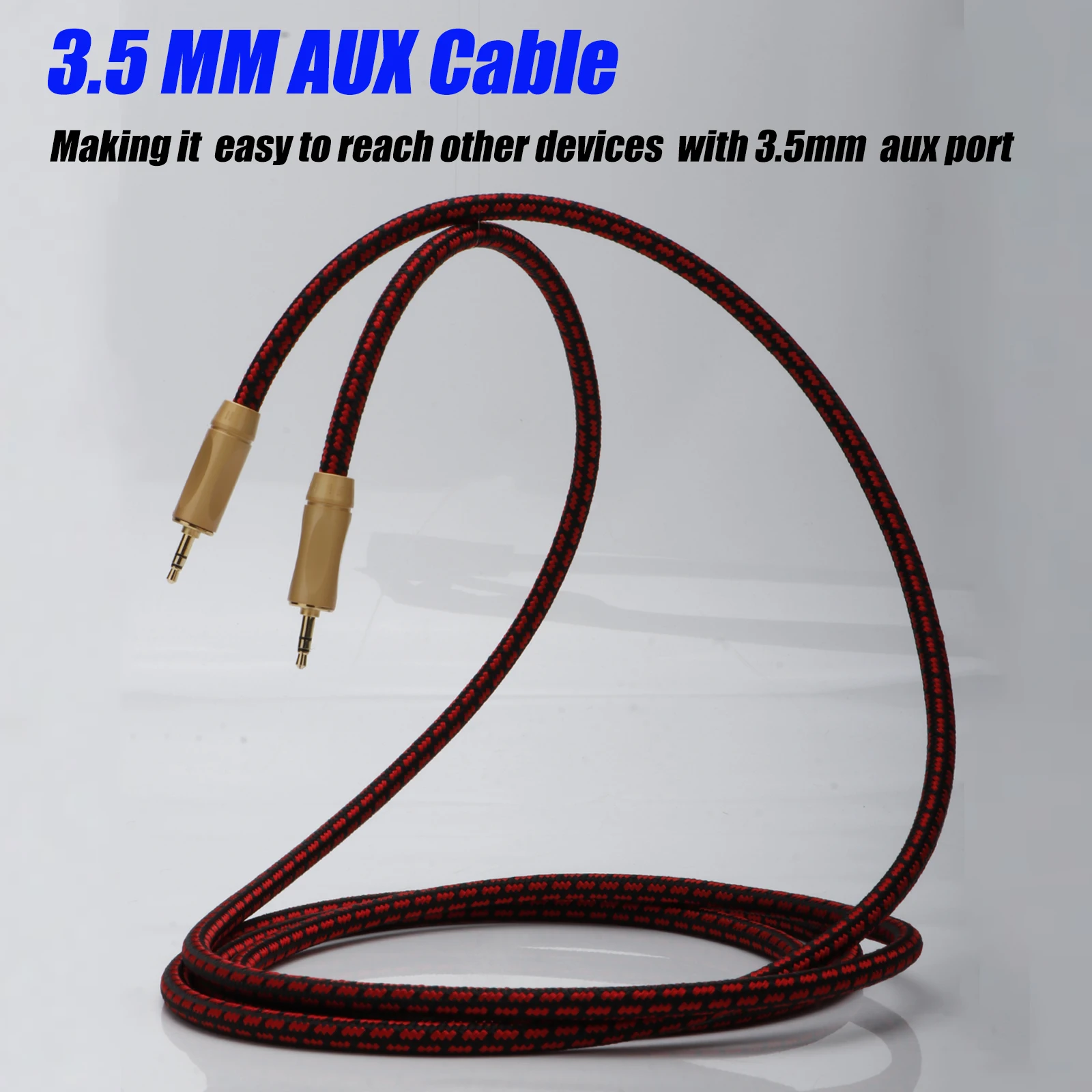 

3.5mm Jack Audio Cable Jack 3.5 mm Male to Male Gold Plated Stereo Audio Patch Cable For General Audio Applications