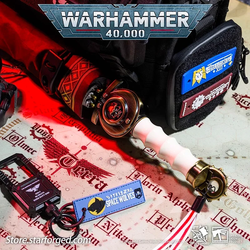 Starforged Warhammer 40K periféricos de juego genuinos parches de moral de las fuerzas armadas imperiales Velcro Space Marines bolsa Velcro nuevos regalos