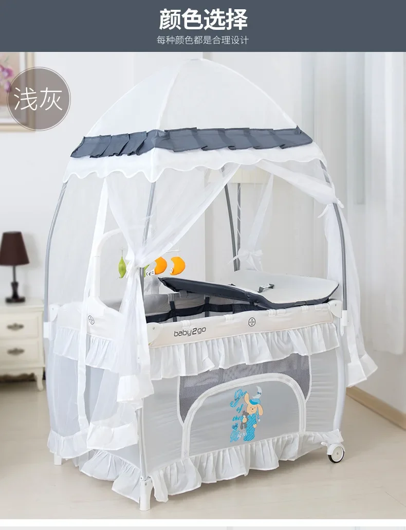 Collapsible portable crib European queen bed baby newborn mobile bb cradle bed