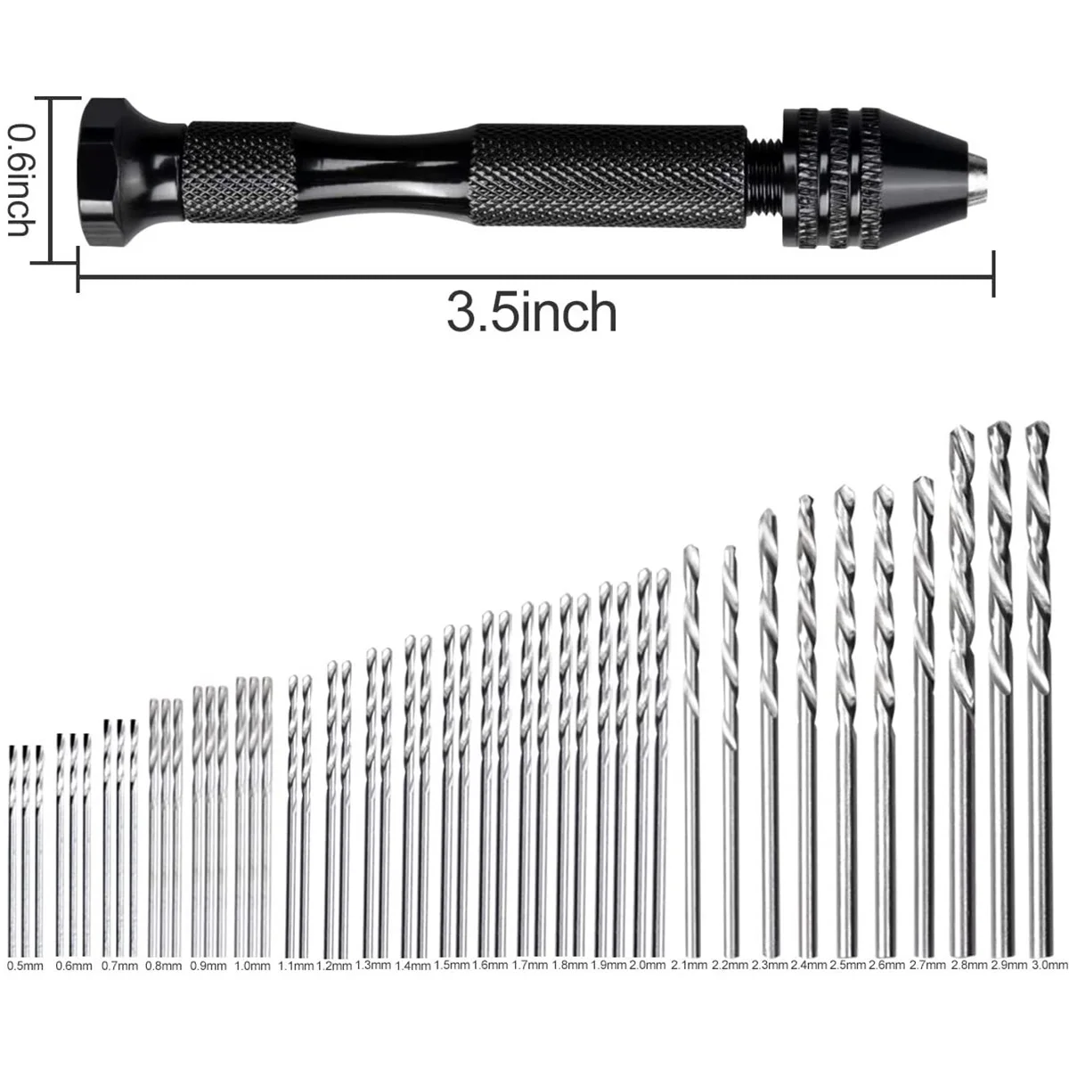 27-teiliges Bohrer-Set, Walnuss-Bohrwerkzeug-Set, Handbohrmaschine, Schnitzklemme, Drehschraubstock für präzises Handwerk, Bohren, Schnitzschraubstock-Set