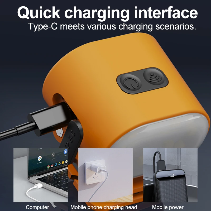 Mini Hat Clip Camp Light  Portable Wrist Light Charging USB C Outdoor Waterproof Flashlight Magnetic Sensor Headlight Camping