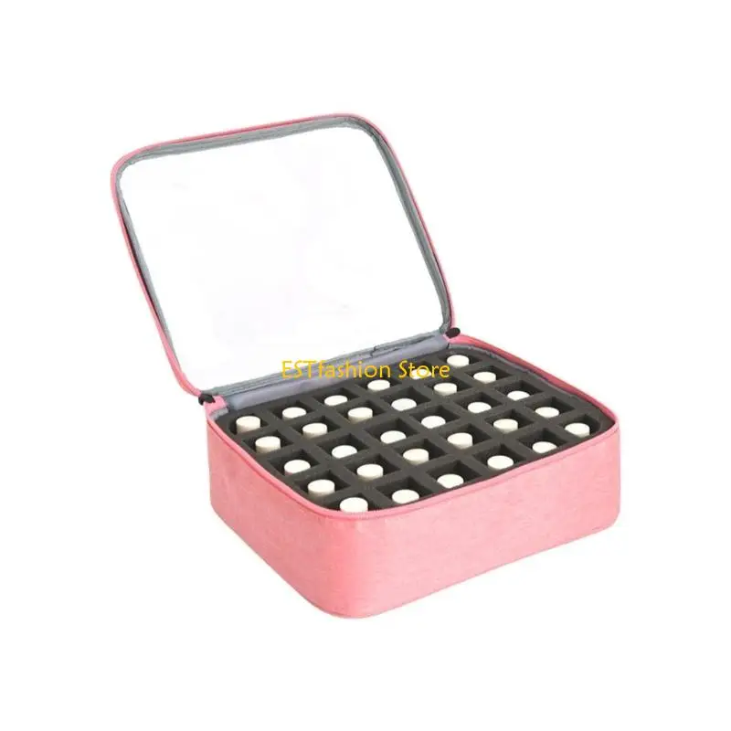 Y5GC Black Polished Organized Case Holds 30 Bottles Suitable For Essential Oils