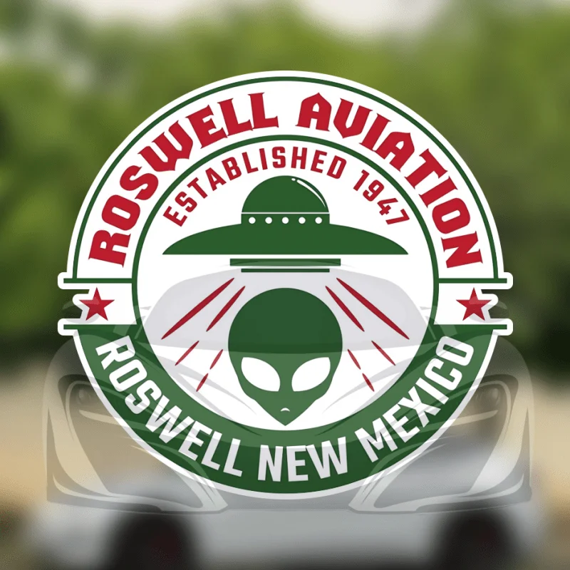 1 قطعة الخطوط الجوية روزويل المؤسسة 1947 ملصقات ، روزويل نيو المكسيك الغريبة UFO ملصقات الوفير #1