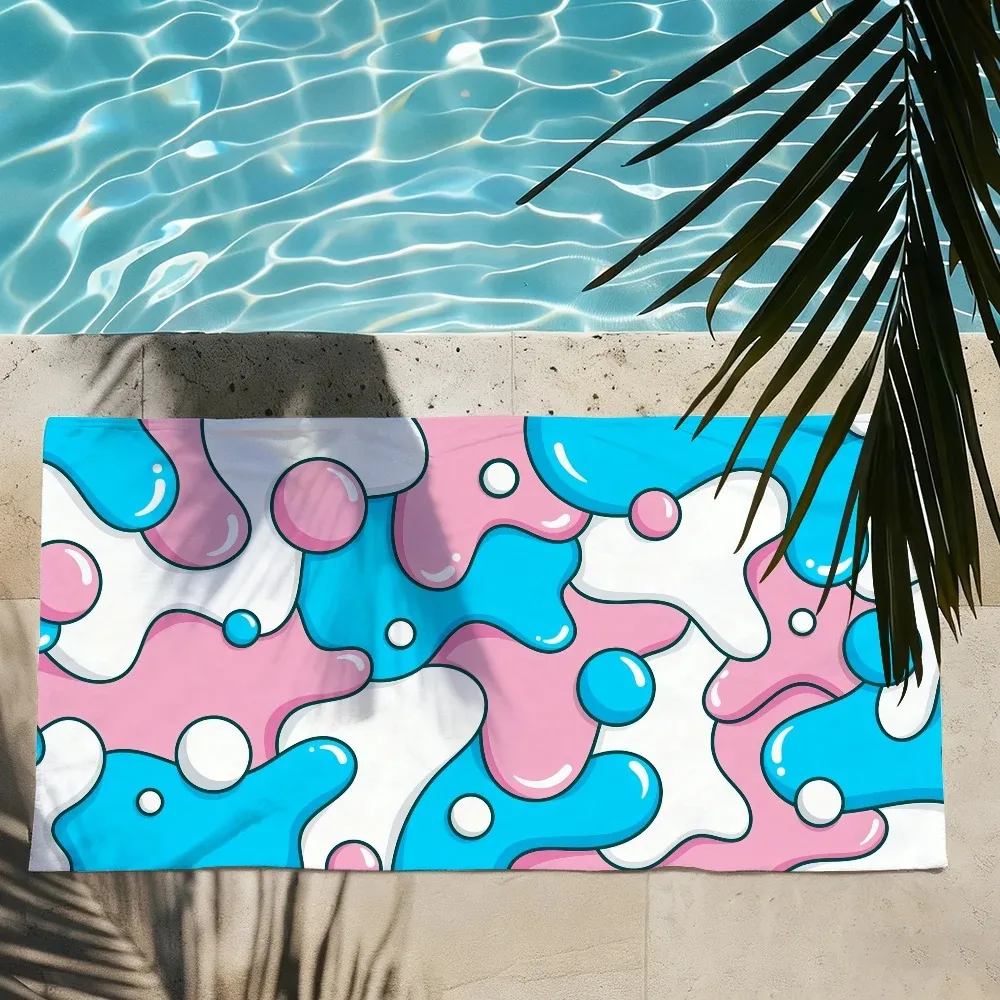 

Art Towel Liquid Drip Simple Soft Pool Travel Fitness Shower Cool Camping Quick Classic Drying Sports Beach Towel Gift