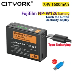 NP-W126 NPW126 NP W126 Battery Bulit-in USB for Fujifilm Fuji X-Pro1 XPro1 XT1, HS30EXR HS33EXR X PRO1 Cameras with USB-C Input