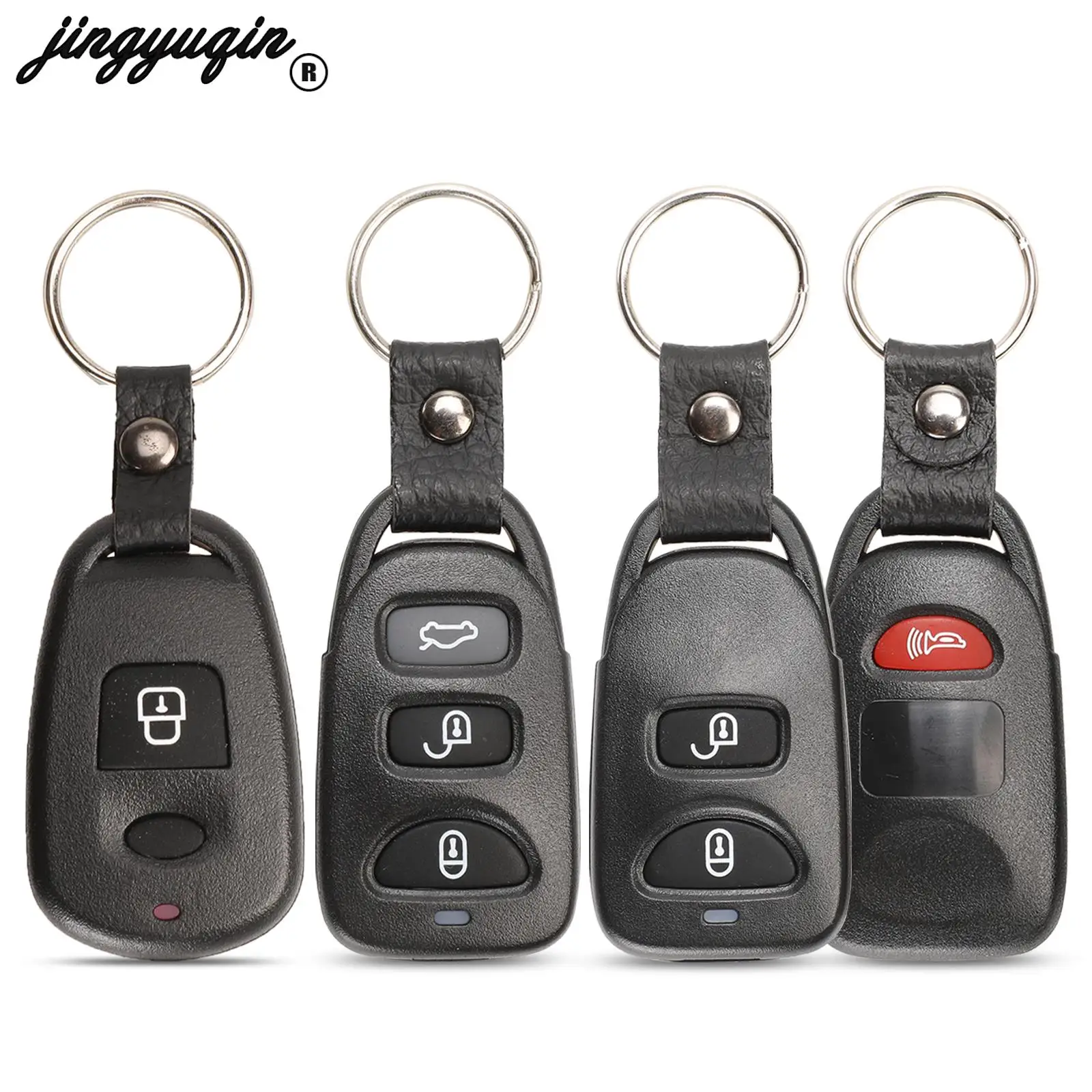 jingyuqin Brand New Remote Key Shell Control Fob Case Panic Cover For Hyundai Tucson Elantra Accent SANTA FE 2/3/4 Buttons