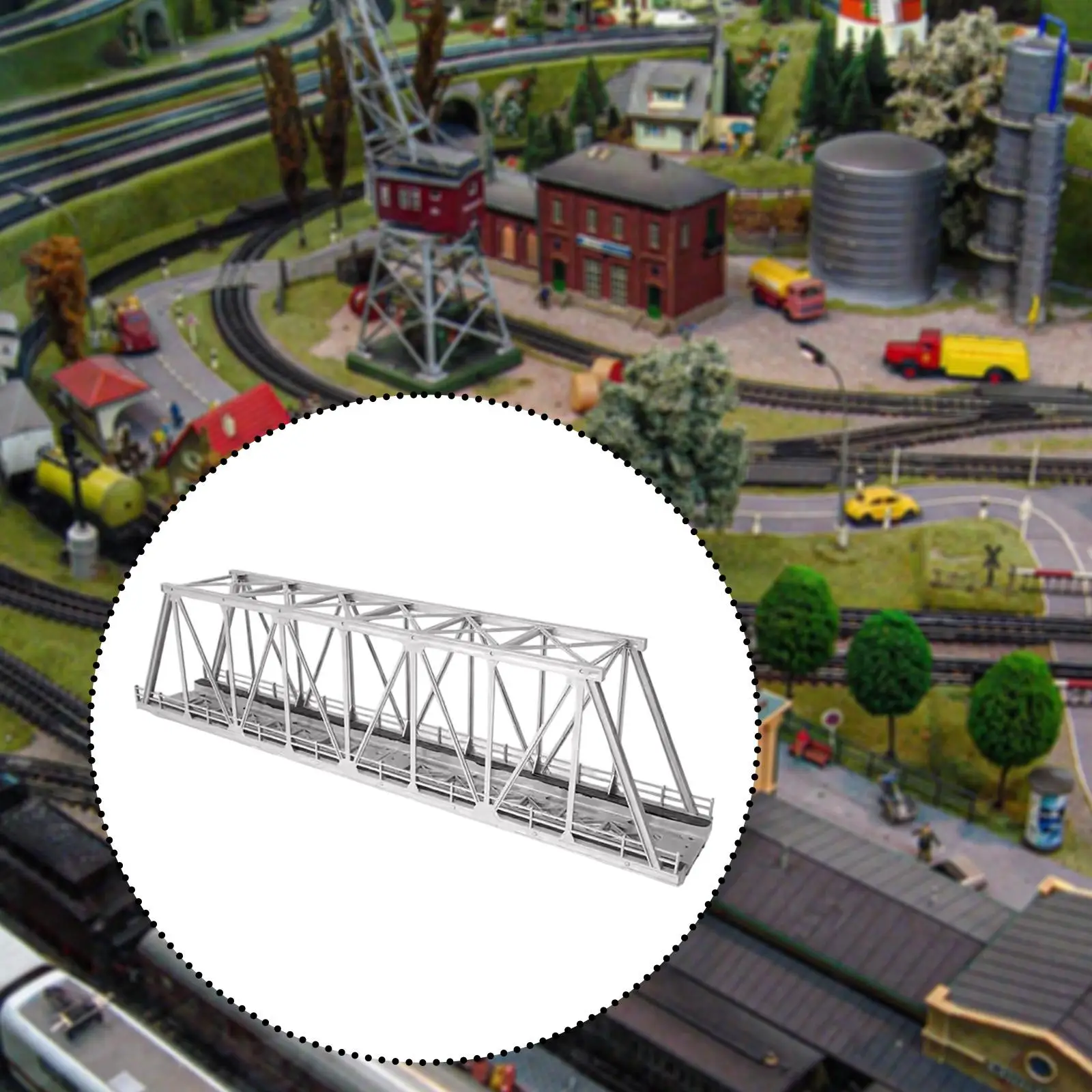 

Truss Girder Model Decorative Miniature Bridge Tunnel Model HO 1/87 Scale,Viaduct Network Toys,for Kids,7+ Years Old Boys Girls