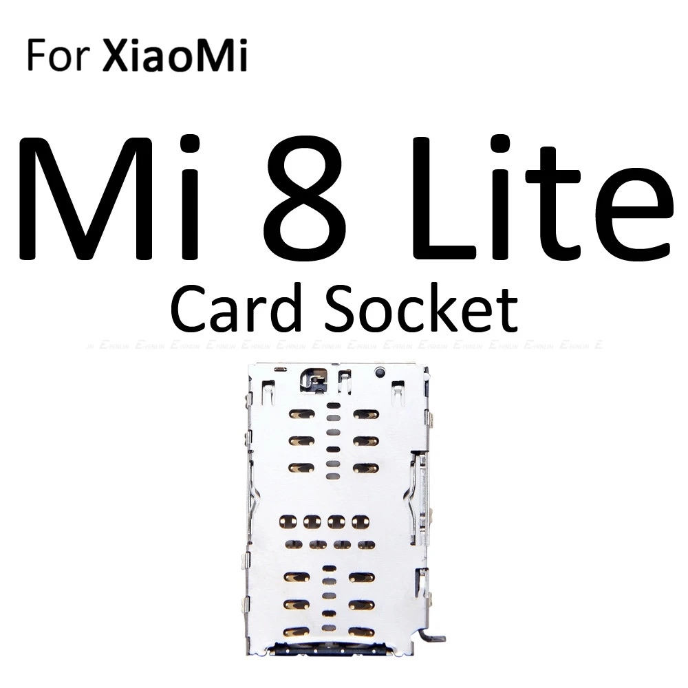 Sim مايكرو SD بطاقة المقبس حامل فتحة قارئ صينية ل XiaoMi Mi 8 Lite A1 5X محول الحاويات موصل استبدال أجزاء #6