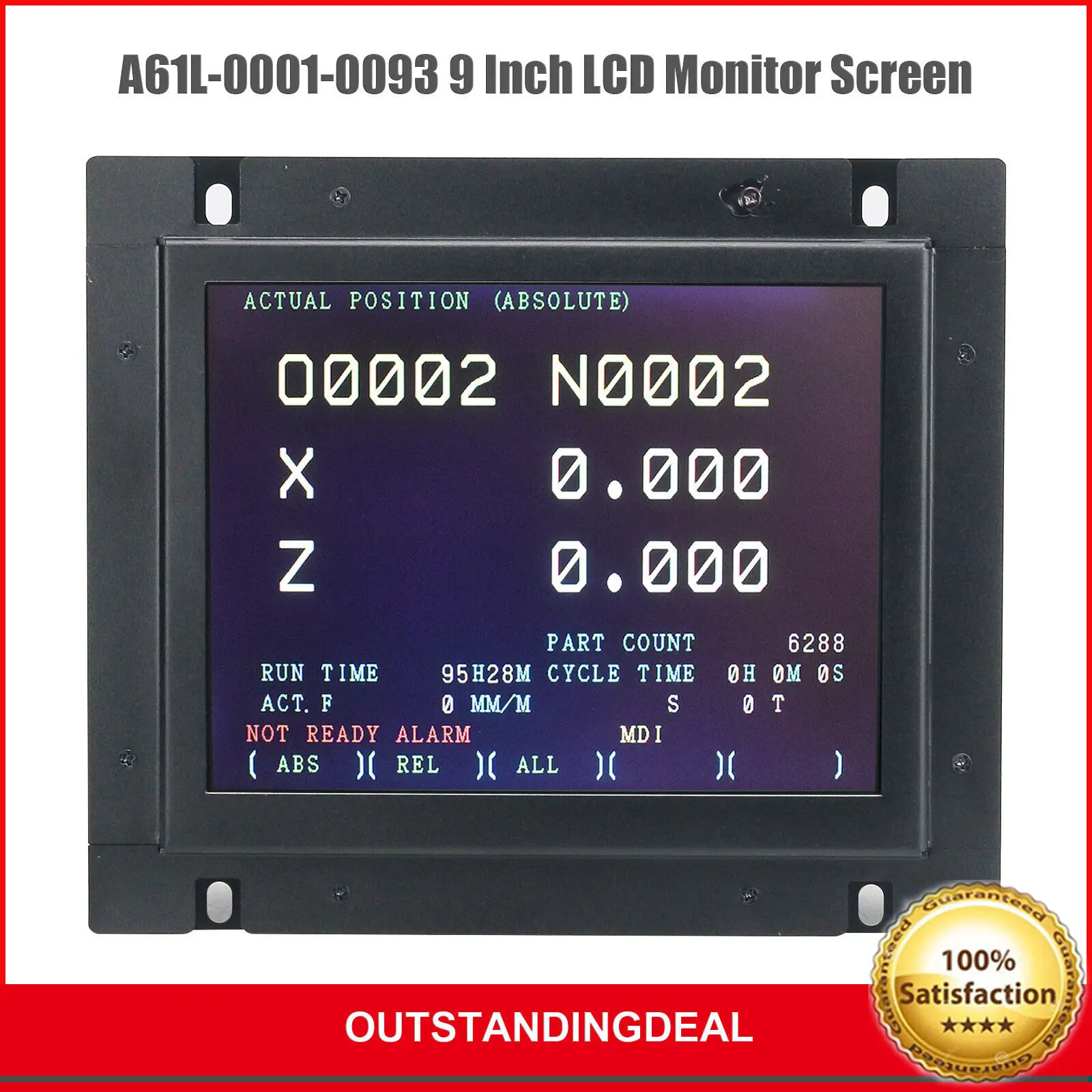 

A61L-0001-0093 9" LCD Screen Replace for FANUC CNC System D9MM-11A/11B MDT947B