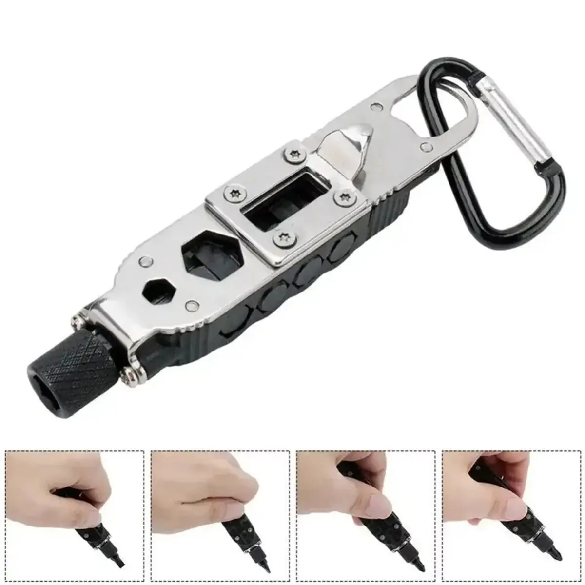 PHONE&GEAR Multifunctional Mini Screwdriver Tool Outdoor Keychain Shape Screwdriver Portable Steel Repair Tool