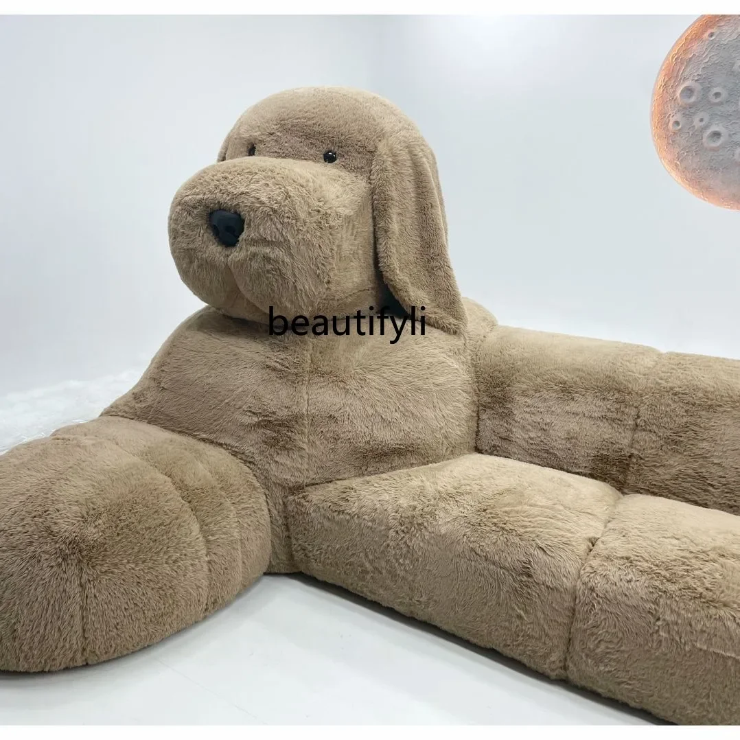 yj21 Teddy dog animal sofa living room two-dimensional sofa creative size apartment fabric plush sofa