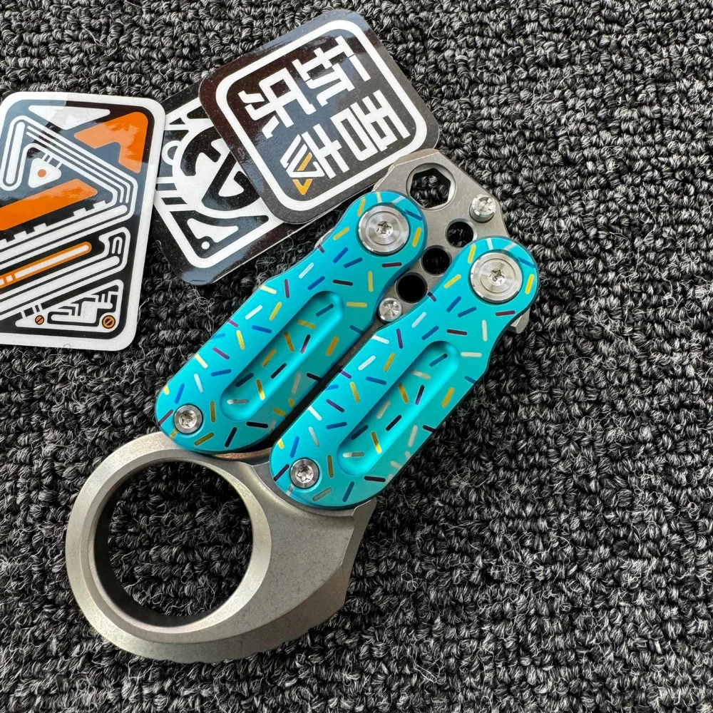 Pre-owned WANWU-EDC Tuning Fork Push Slider Stress Relief Toys Fidget Spinner Metal Slide Fidget Toy