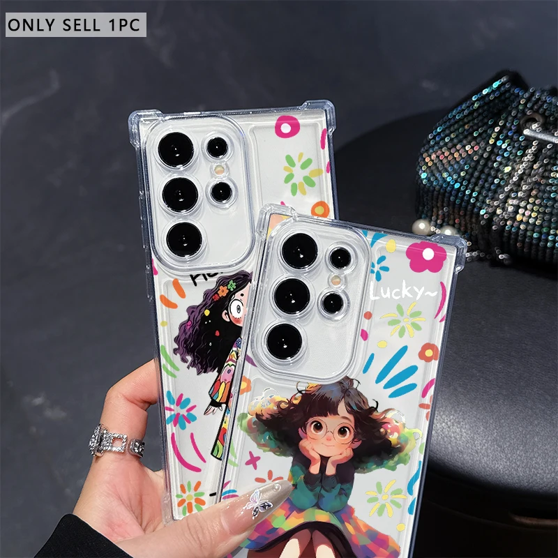 full of childlike fun Phone Case for Samsung A20s A21s A23 A24 25 26 31 32 32 33 34 35 50 51 52 53 54 73 Transparent Soft Covers