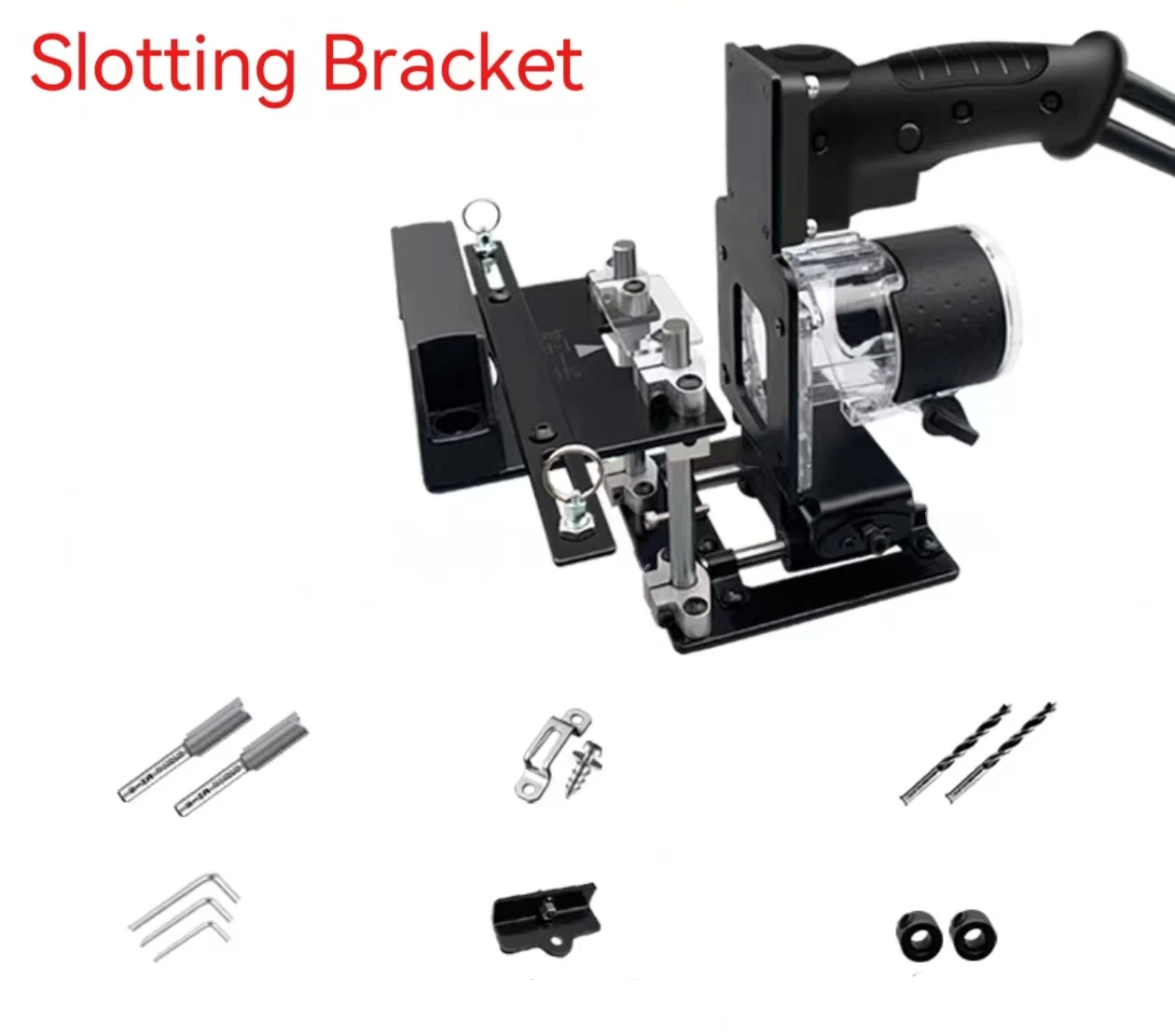 2 in 1 Slotting Bracket Mortising Jig for Trimming Machine Invisible Fasteners Punch Locator Linear Track DIY Woodworking Tools