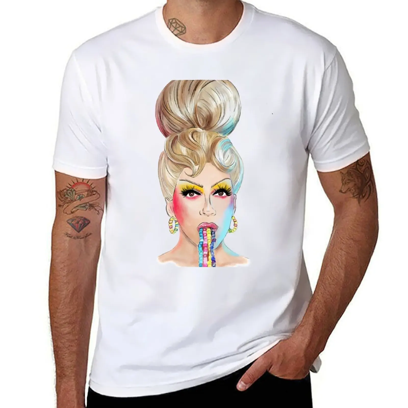 

Rosé - Beads Look - Drag Race T-Shirt man t shirt heavy cotton t shirts for man pack white T-Shirt