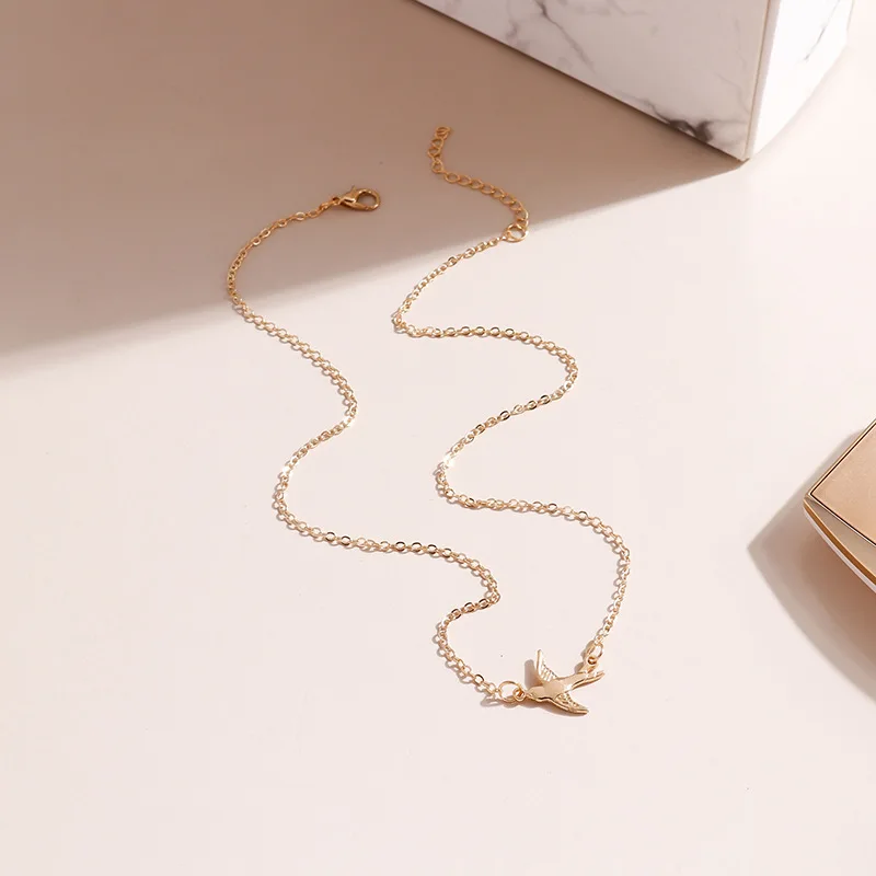 Aihua Romantische Taube Taube Anhänger Halsketten Einfache Ketten Halsketten für Frauen Mädchen Mode Schmuck Geschenke – Detail 10
