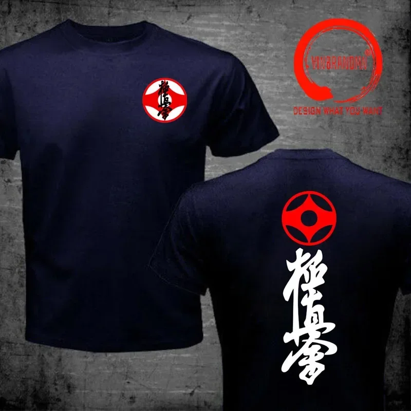 Fashion Summer Kyokushin Karate T Shirts Men Cool Man Printed Mens Short Sleeve Cotton Japan Karate T-shirt Man Funny Tee Shirt