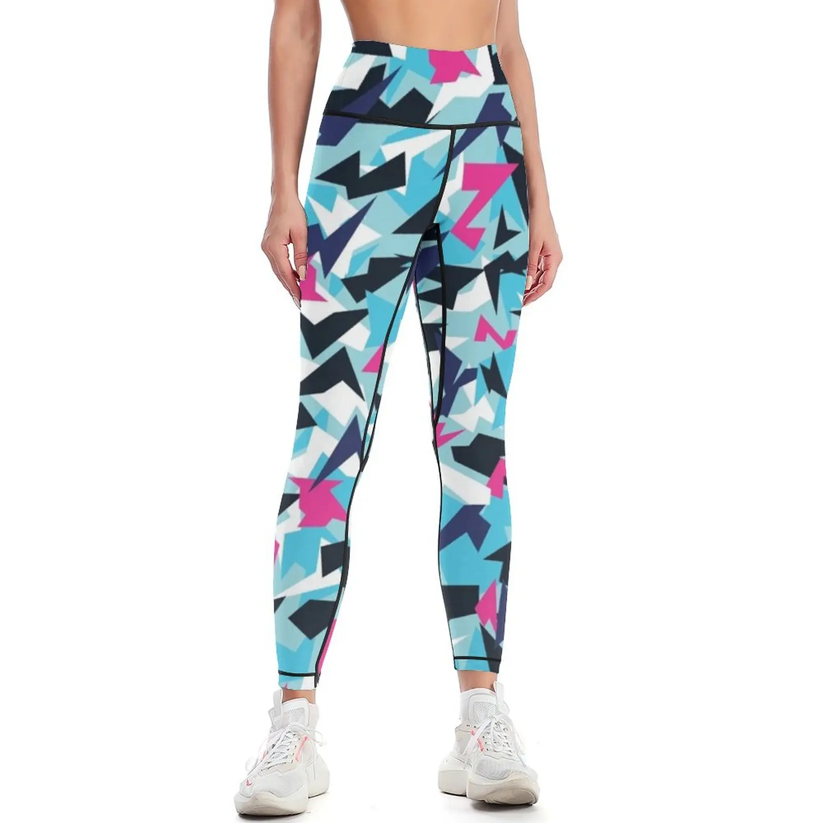 

Abstract color camouflage Leggings legging pants raises butt trousers Fitness clothing Womens Leggings