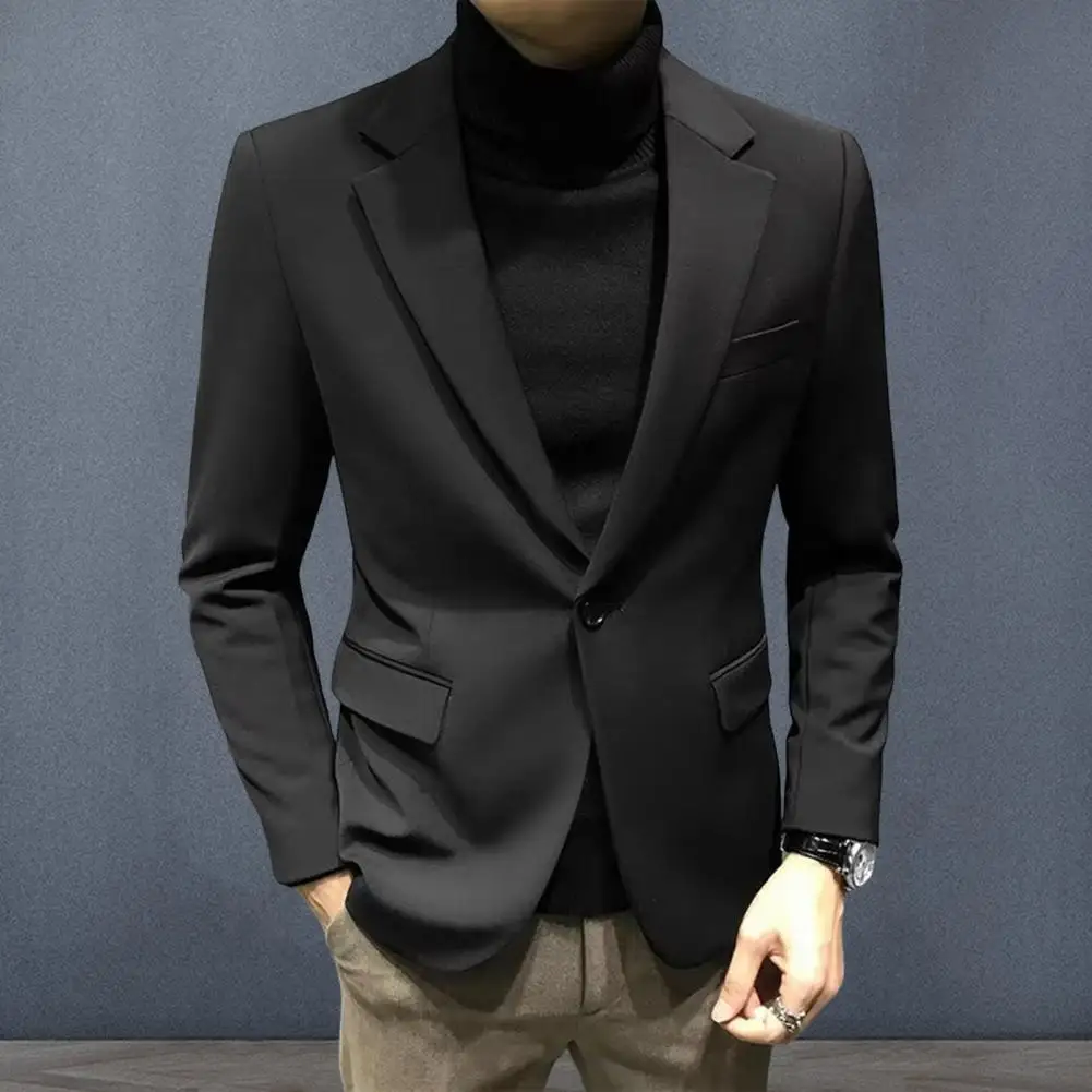 Moda Męska Biznesowa Elegancka Garnitur Slim Fit Marynarka Homme Ślub Bal Studniówkowy Sukienka Jednorzędowe Blejzery Odzież Robocza