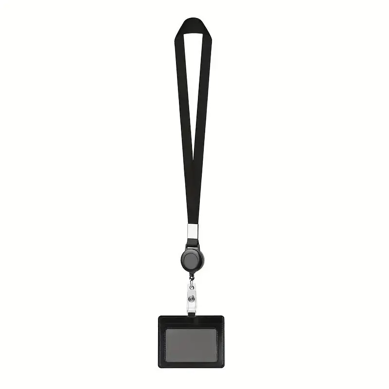 1 factory access card holder with extendable buckle; 1 work ID card holder with hanging rope and zipper