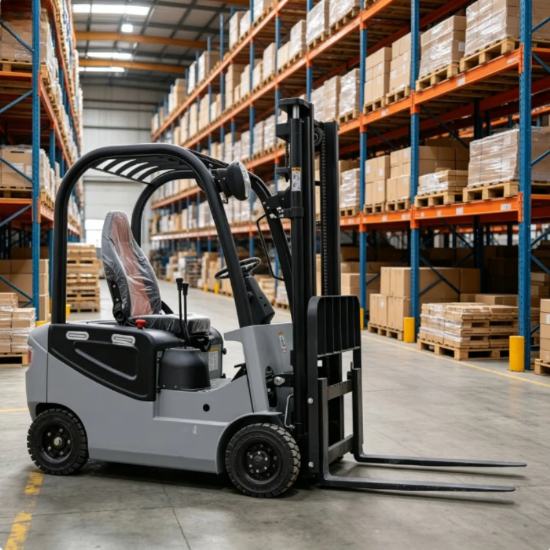 2 Ton Four Wheel Electric Forklift Long Service Life Battery Stable Operation Logistics Warehouse Stacking Equipment