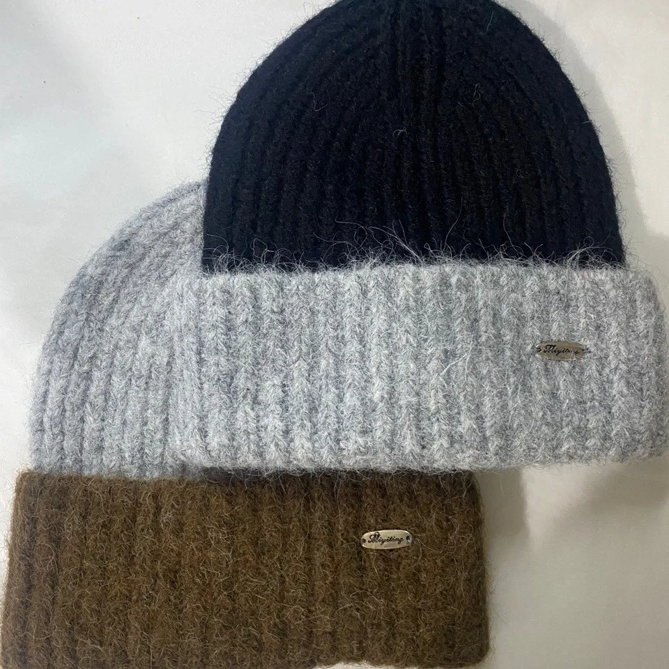 Korean wool hat men's autumn and winter 2025 new thickened warm headgear big head circumference showing small face knitted hat