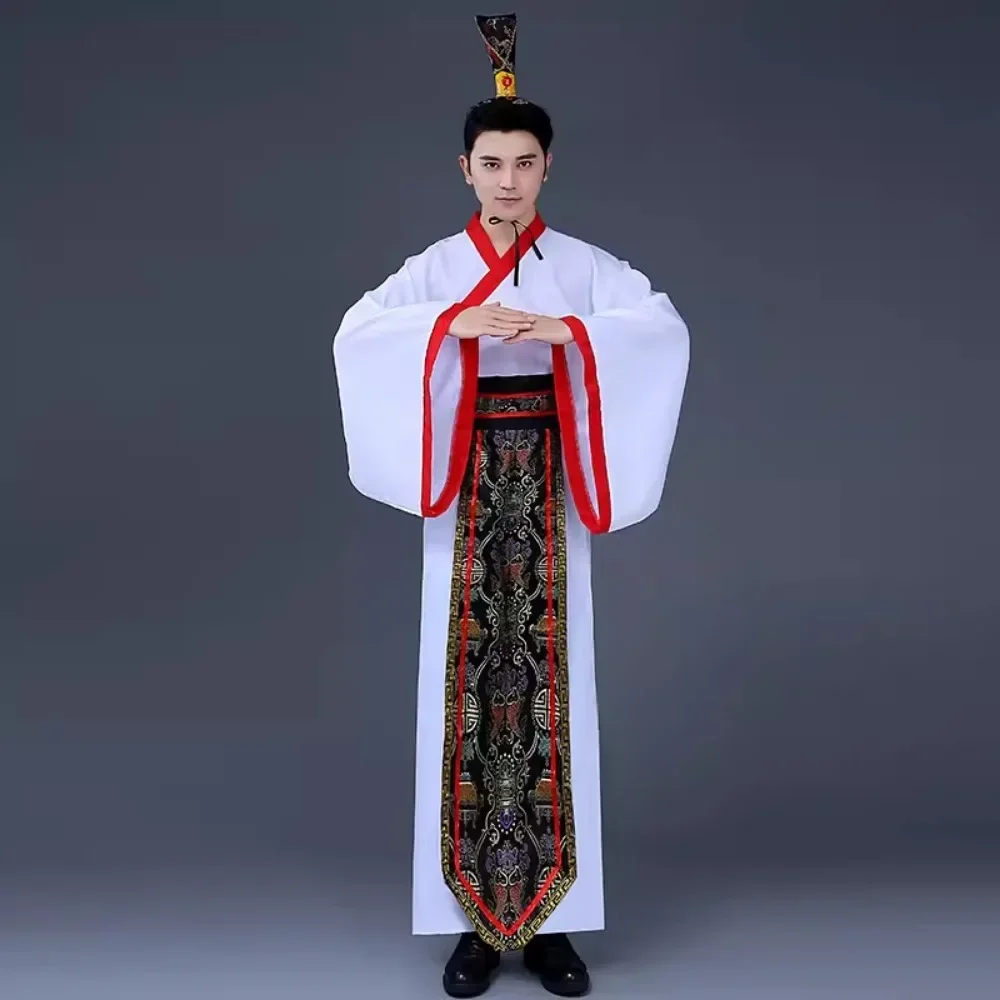 Roupas tradicionais chinesas hanfu roupas para homens roupas vintage cosplay estilo étnico 2 peça conjunto terno topos saia streetwear