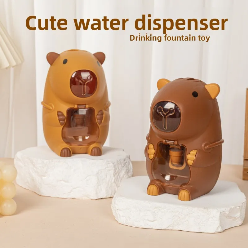 Kids Mini Water Dispenser Toy Cute Water Juice Milk Drinking Fountain Simulation Cartoon Kitchen Toys for Boys Girls Gift