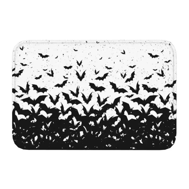 Custom Halloween Vampire Bats Front Door Floor Entrance Mat Outdoor Kitchen Bathroom Doormat Balcony Carpet Rug