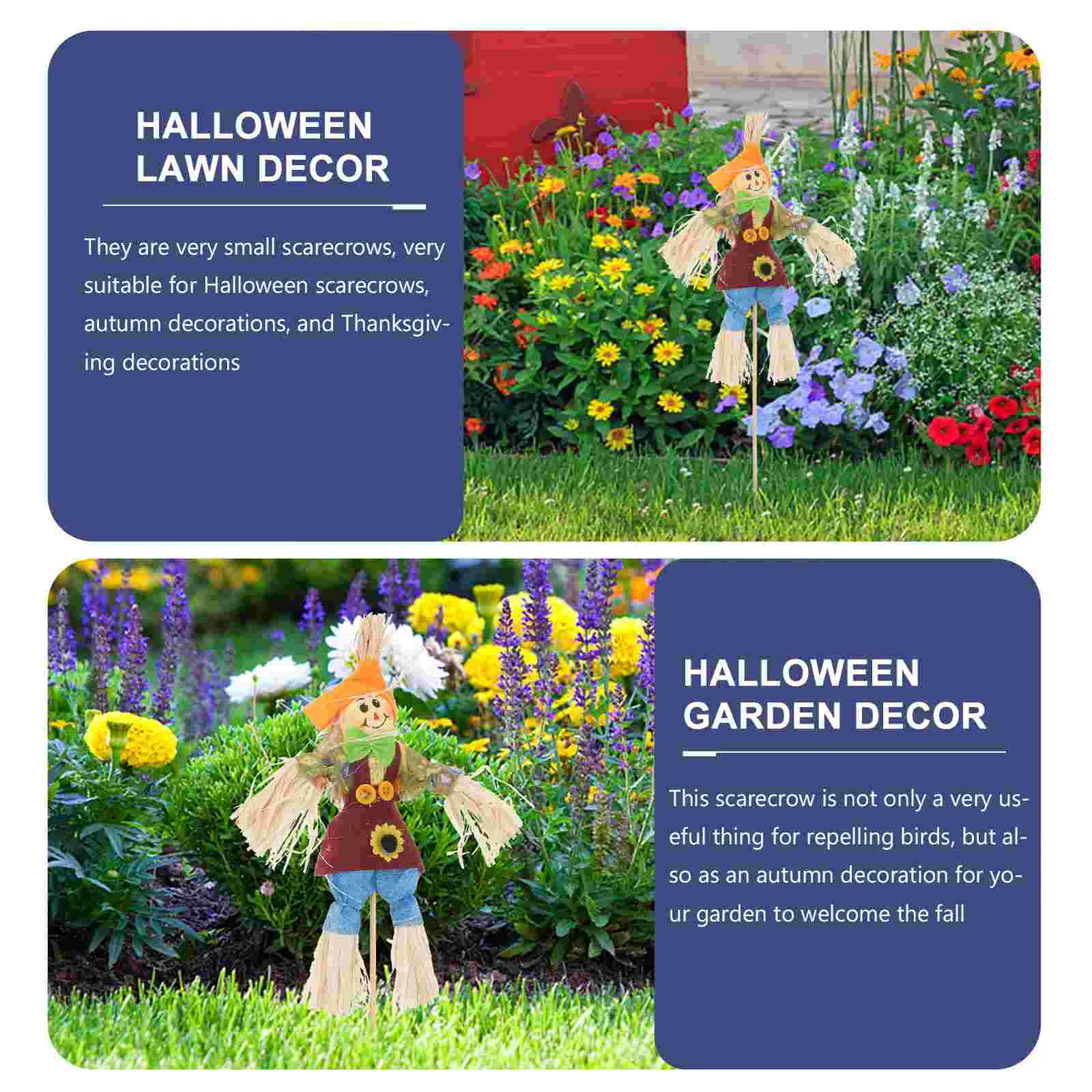 4 pezzi Spaventapassuco Corvo Spaventapasseri Autunno Raccolto Decor Piccoli oggetti di scena Casa-e-giardino
