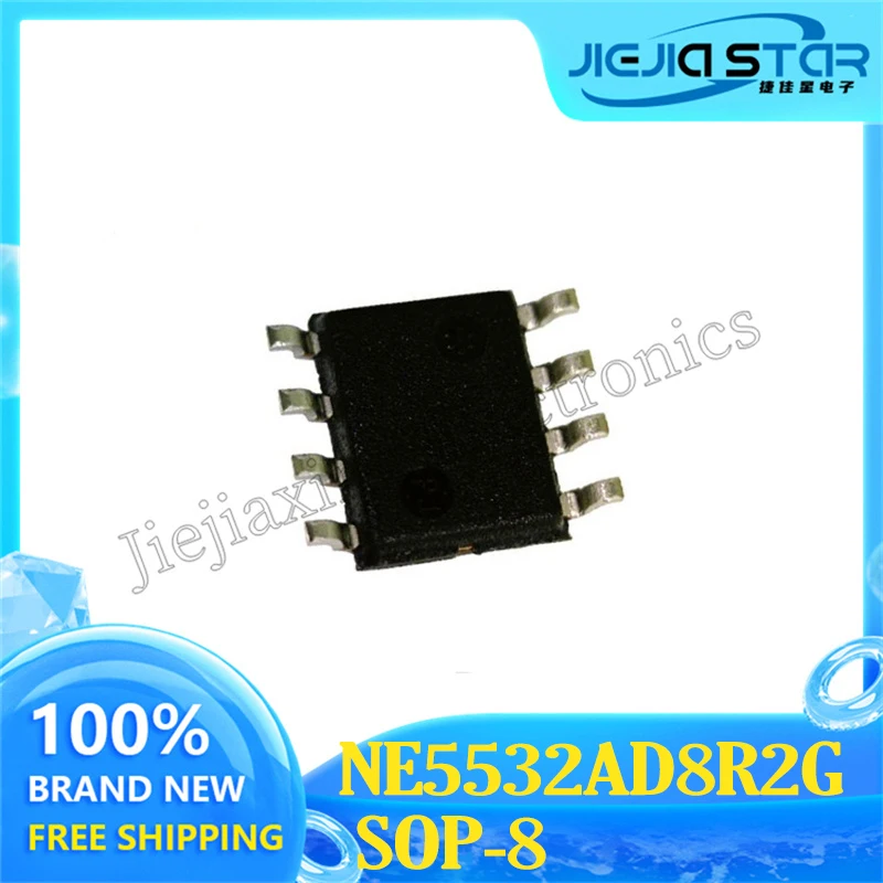 NE5532AD8R2G, NE5532AD8, Part Mark, N5532, SOP8, Audio Dual Operational Amplifier, IC Chip, 100% Brand New, in Stock