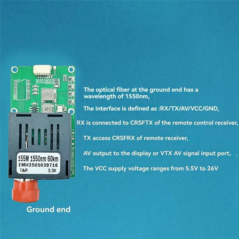 Module de réception optique TTL, dispositif d'extrémité optique 60KM, Port optique dédié, Module d'interface St UART/SBUSUART/SBUS-A09I
