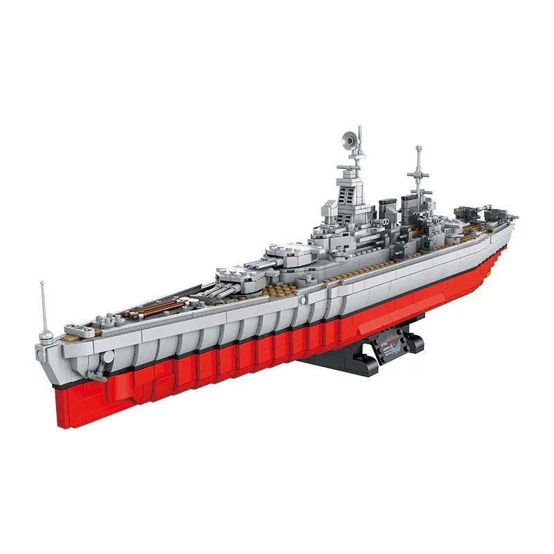 

Military Army Building Sets For Boys 1638pcs Classic USS NORTH CAROLINA CLASS Battleship Building Blocks Bricks Gifts WW2 Toys