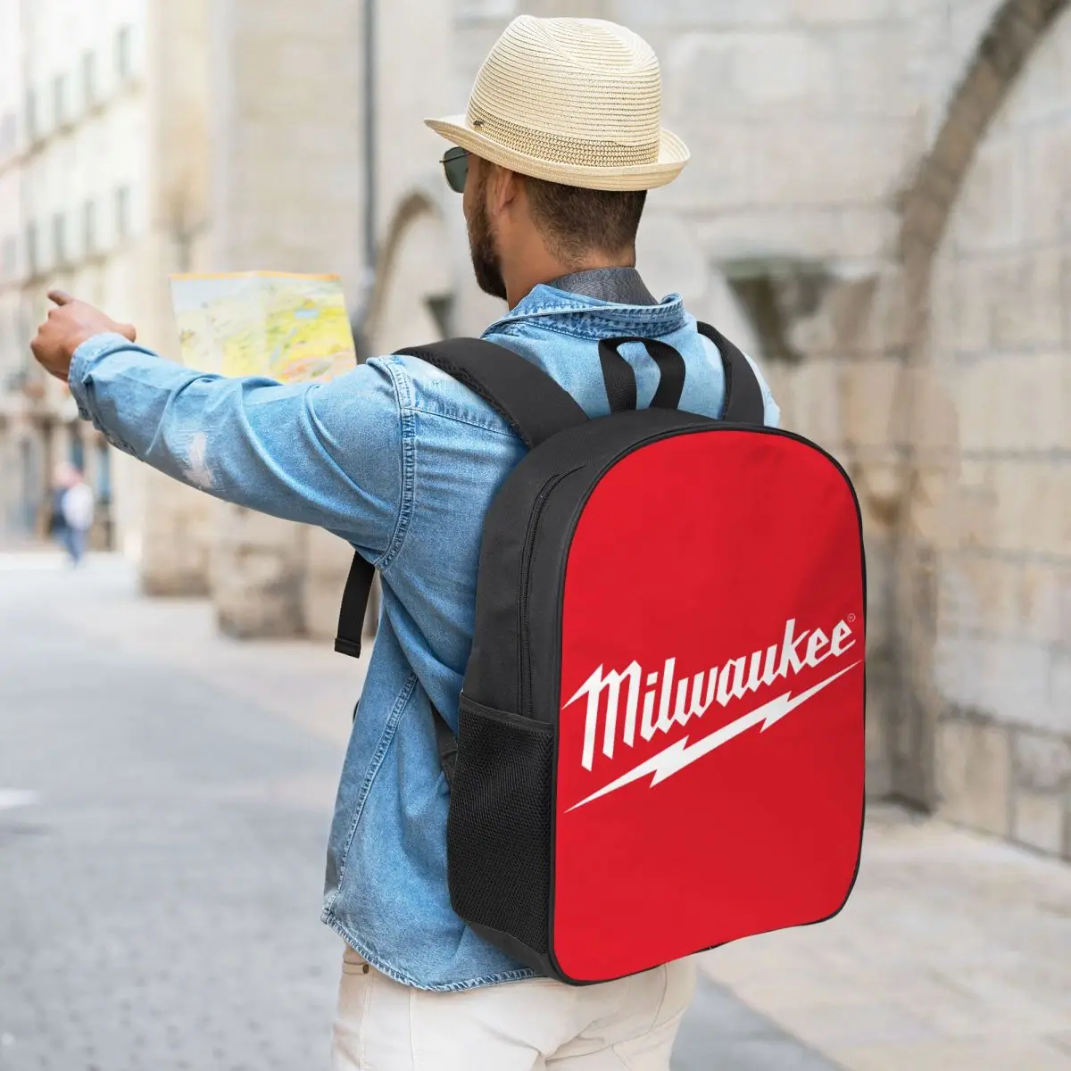 Popular W-milwaukeed Logo Backpack Backpacks Women Men Teenager Bookbag Students School Bag Travel Rucksack Shoulder Bag