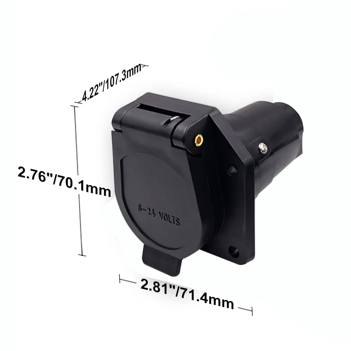 12V 7-Core Trailer Connector Socket, American Standard Model 2